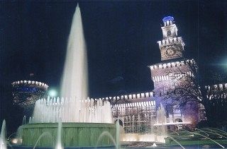 Castle and fountain